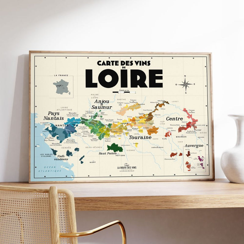 AFFICHE - Carte des vins de Loire