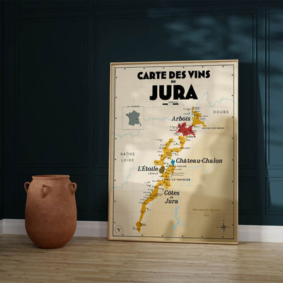 AFFICHE - Carte des vins du Jura