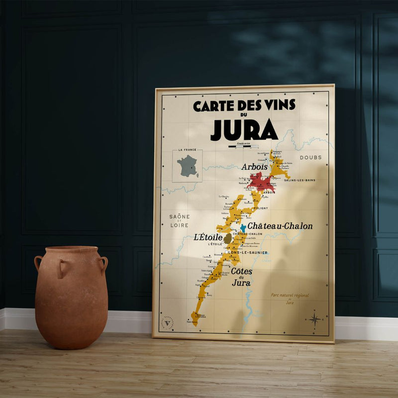 AFFICHE - Carte des vins du Jura