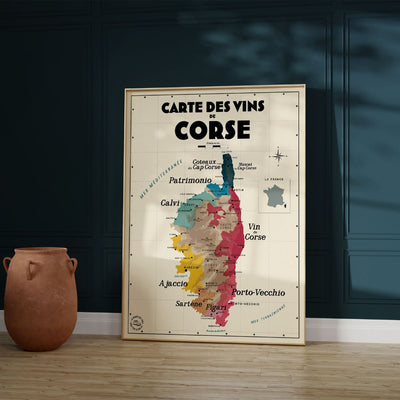 AFFICHE - Carte des vins de Corse
