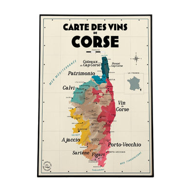AFFICHE - Carte des vins de Corse
