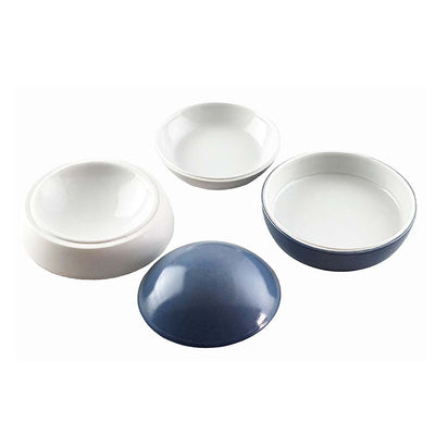 Sphère 4 pièces, blanche et bleu foncé - Collection Sensation - Milouin.com