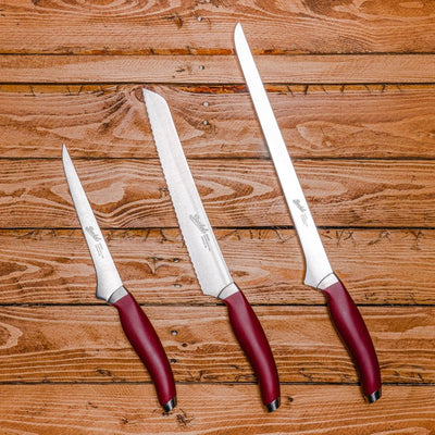 TEKNICA - Set de 3 couteaux à jambon