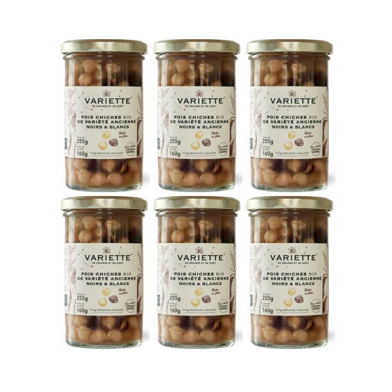 PACK - Six old natural black &amp; white chickpeas (organic)