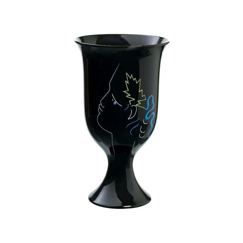 Vase sur pied Orphée et Eurydice noir - Milouin.com