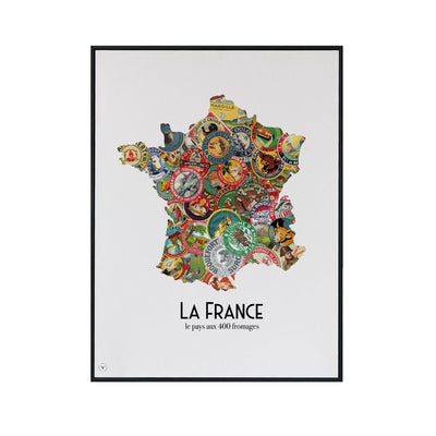 AFFICHE - Carte de France des Fromages