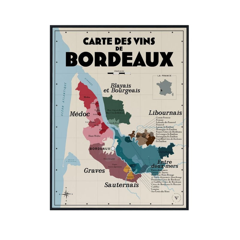 POSTER - Bordeaux wine list