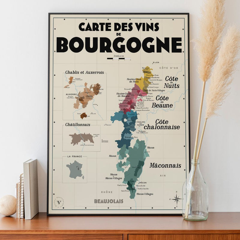POSTER - Burgundy wine list