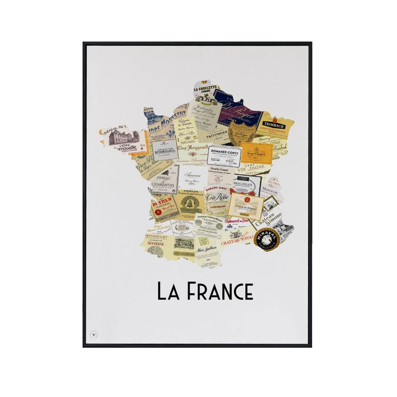 AFFICHE - Carte des vins français
