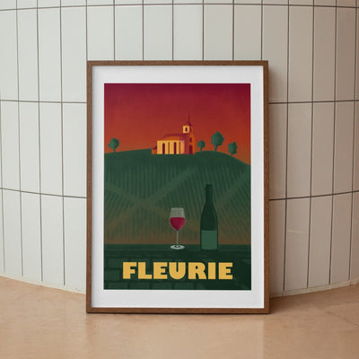AFFICHE - Vin fleurie beaujolais