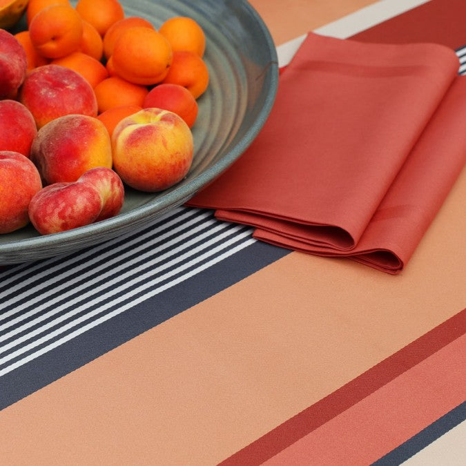 OLETA Terracotta - Coated Tablecloth (Cotton)