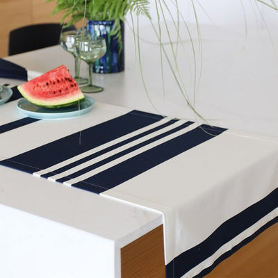PAMPELUNE Ink blue - Table runner (cotton)