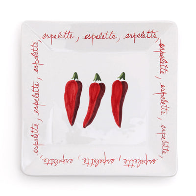 Red PEPPERS - Square dish