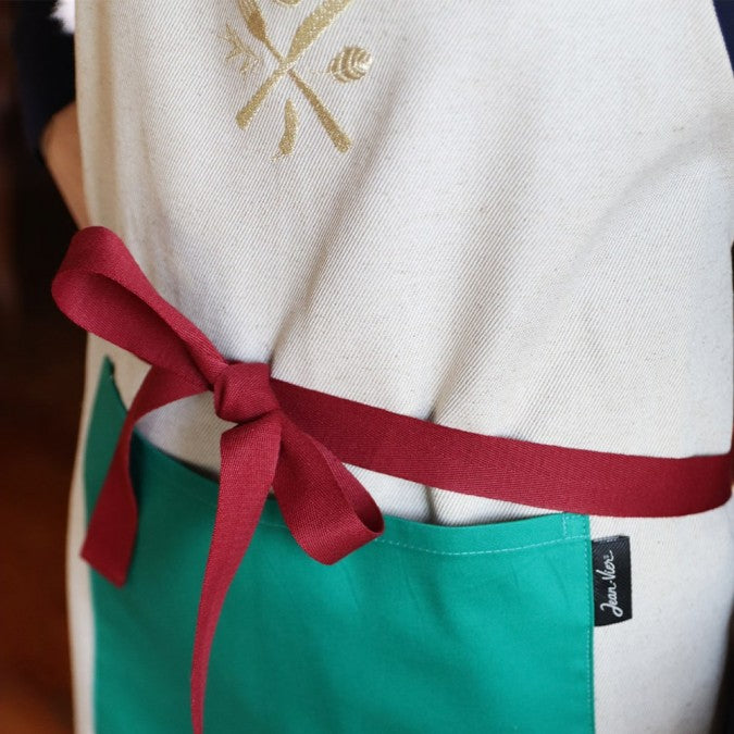 SUKALDEA Fir Green - Apron (linen and cotton)